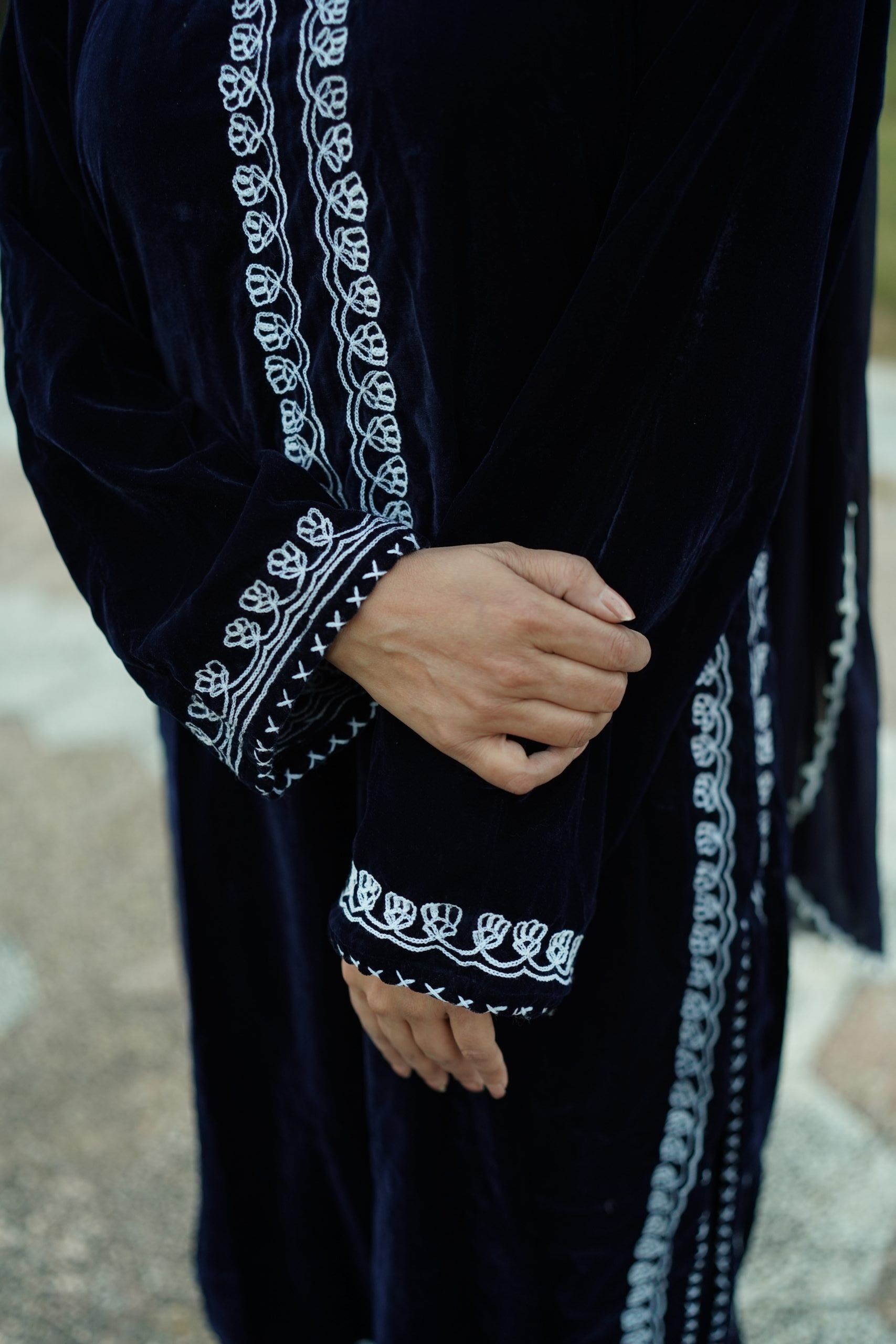 Blue Velvet Dress - Image 4