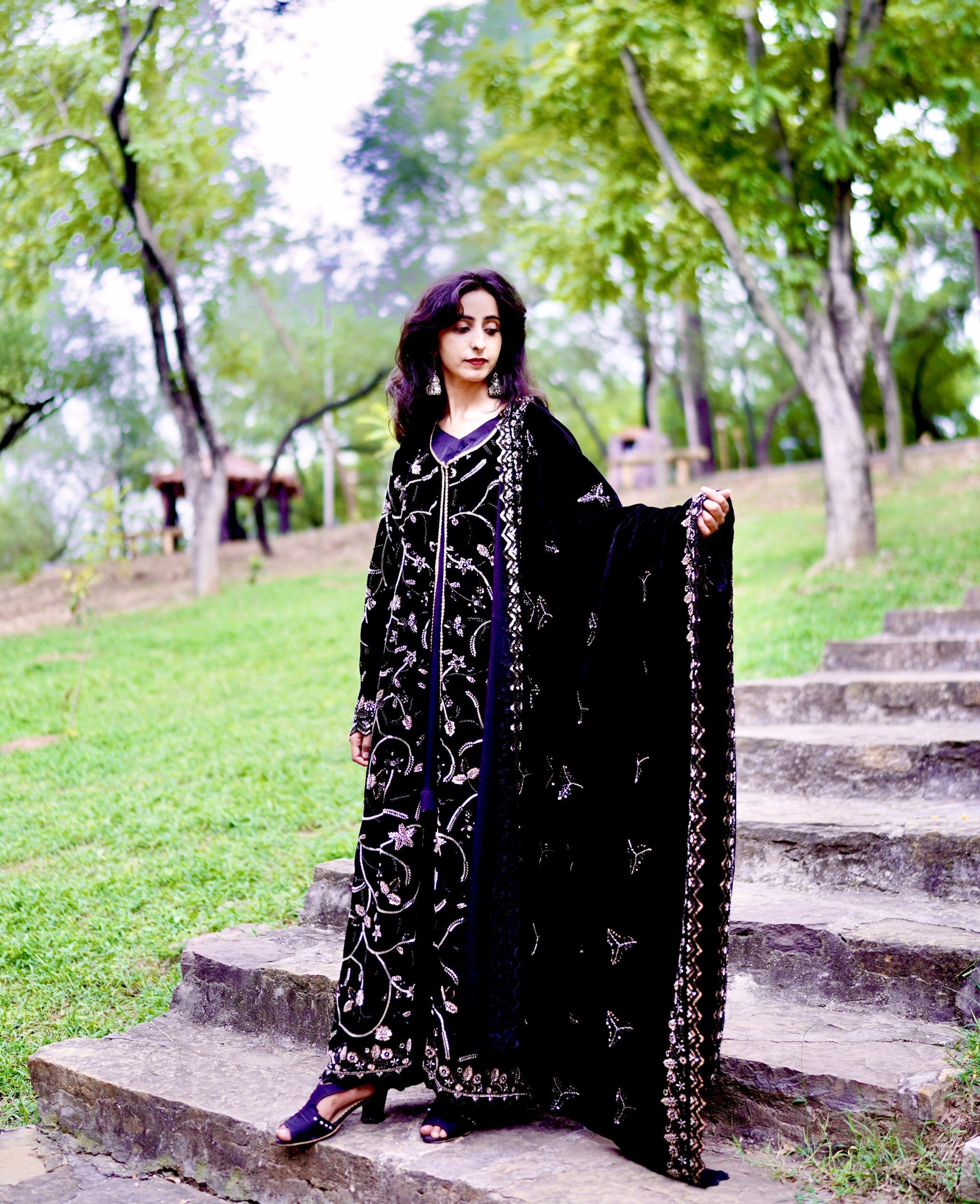 Black Velvet Dress - Image 2