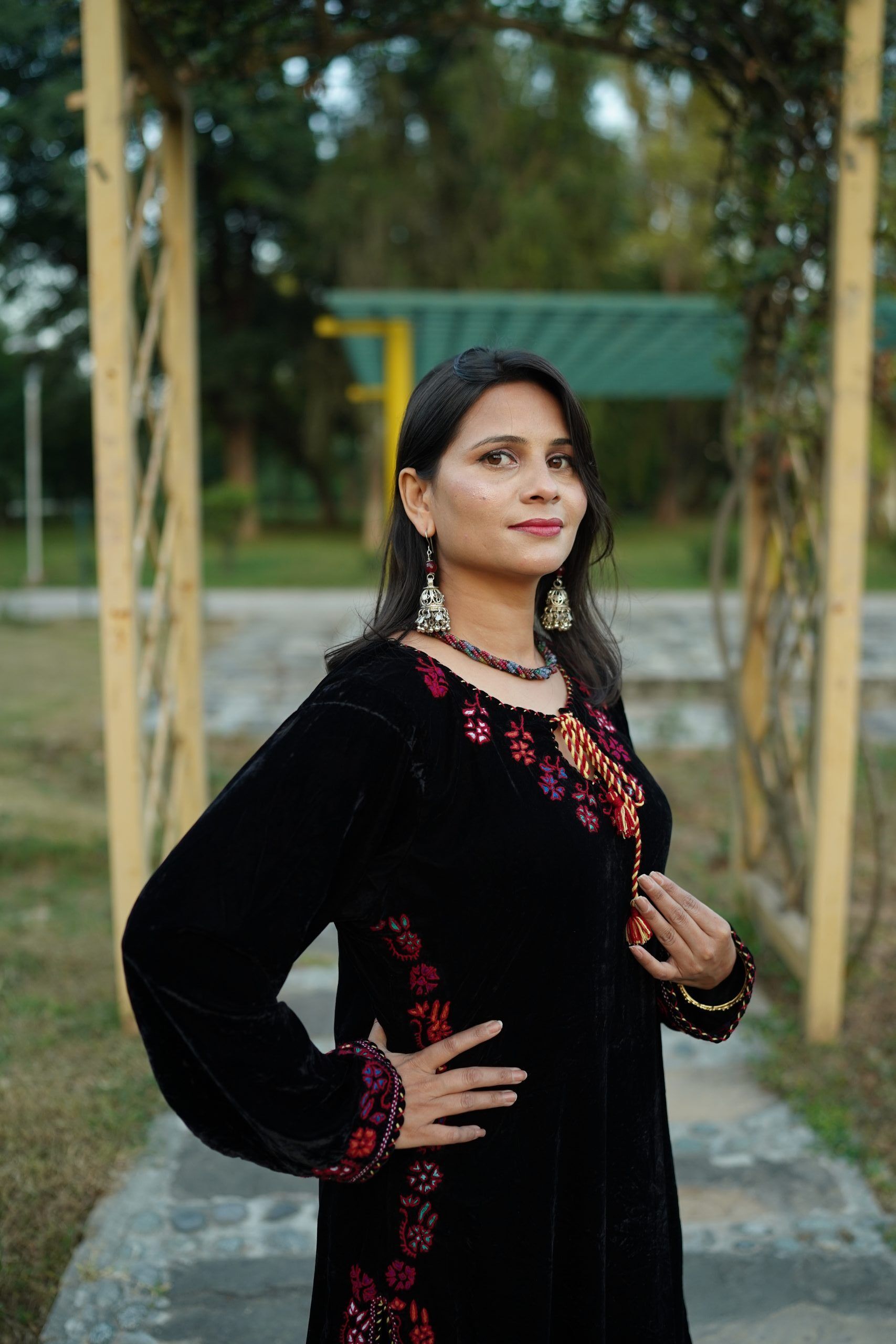 Layla-Black Velvet Dress